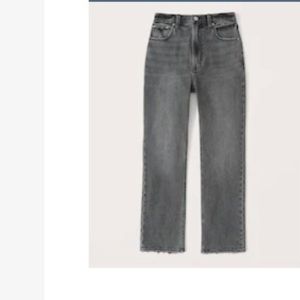 Abercrombie & Fitch washed greyUltra High Rise Ankle Straight Jeans size 29 NEW